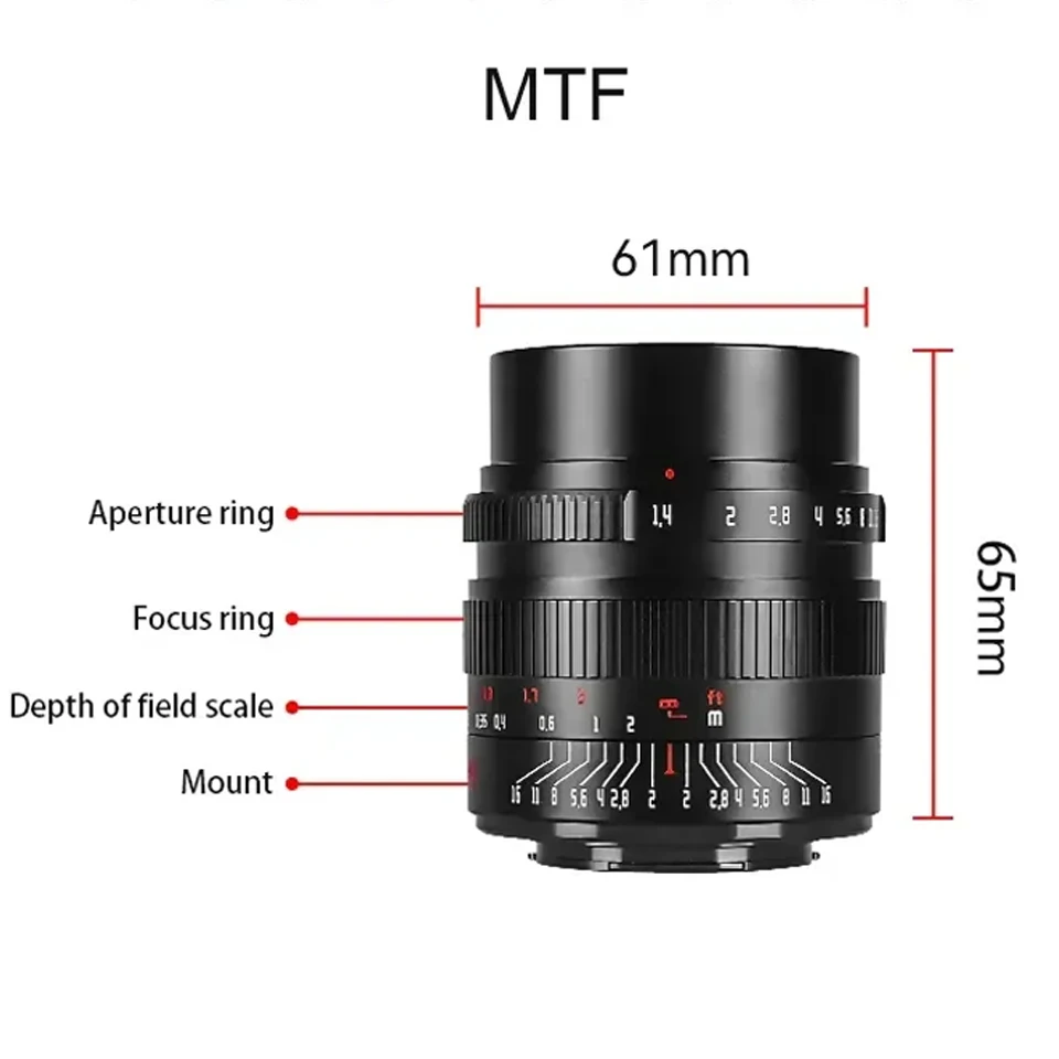 7artisans 24mm F1.4 APS-C Large Aperture Humanities Lens compatible with Sony A7 Canon R6 Fuji X-T10 Nikon Z50