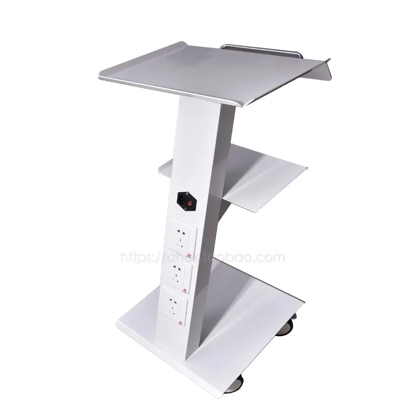 Dental mobile trolley, dental clinic, beauty salon rack with socket mobile device