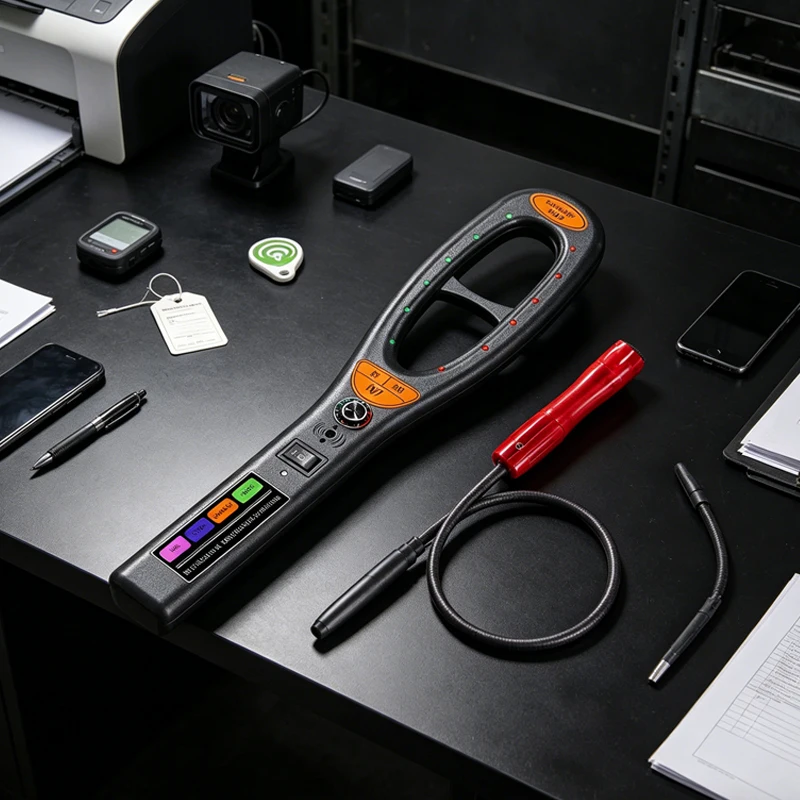 

RF Detector, Magnetic RF Signal Detection, Anti-Spy Hidden Camera GPS Tracker Eavesdropping Bug Finder with Rechargeable Battery