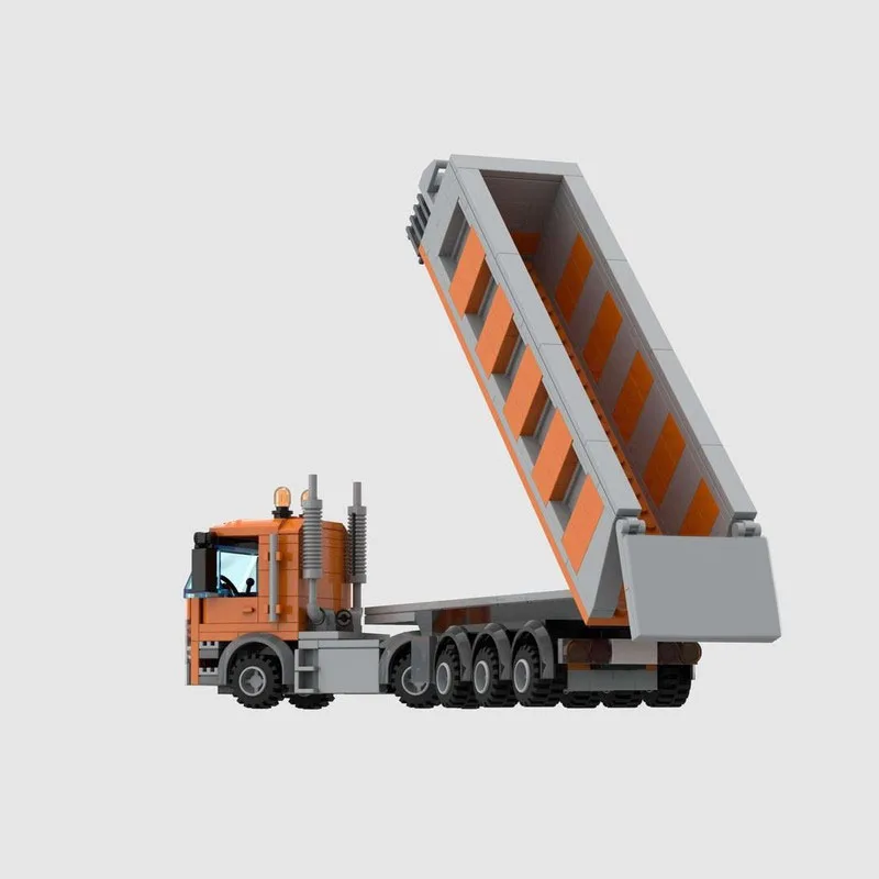 

MOC-119432 New City Cargo Semi-Trailer Dump Truck Building Block Model 355 Parts Boys' Kids Birthday Christmas New Year Toy Gift