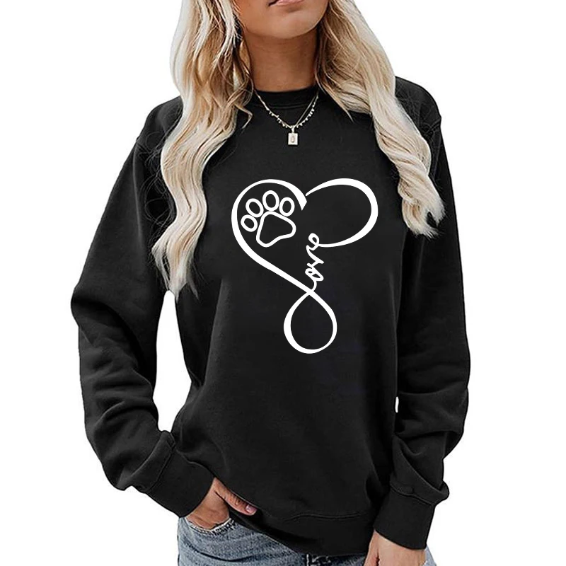 (A+Quality)Love Gesture Women Men Sweatshirts Round Neck Harajuku Pullovers Long Sleeve Autumn Winter Casual Tops