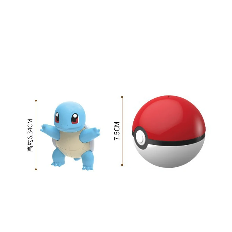 Authentic Pok é mon Pok é Ball Assembly Handmade Pikachu CHARMANDER GENGAR Doll Model Ornament Children's Toys Christmas Gift