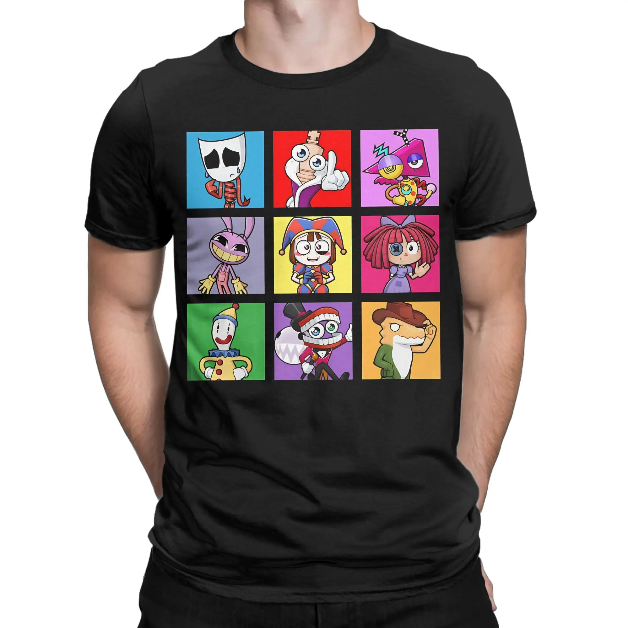 The Amazing Digital Circus  100 Cotton T Shirt For Couple Beach  Vintage T-Shirts O Neck Hip Hop Tees Oversized Printed Tops