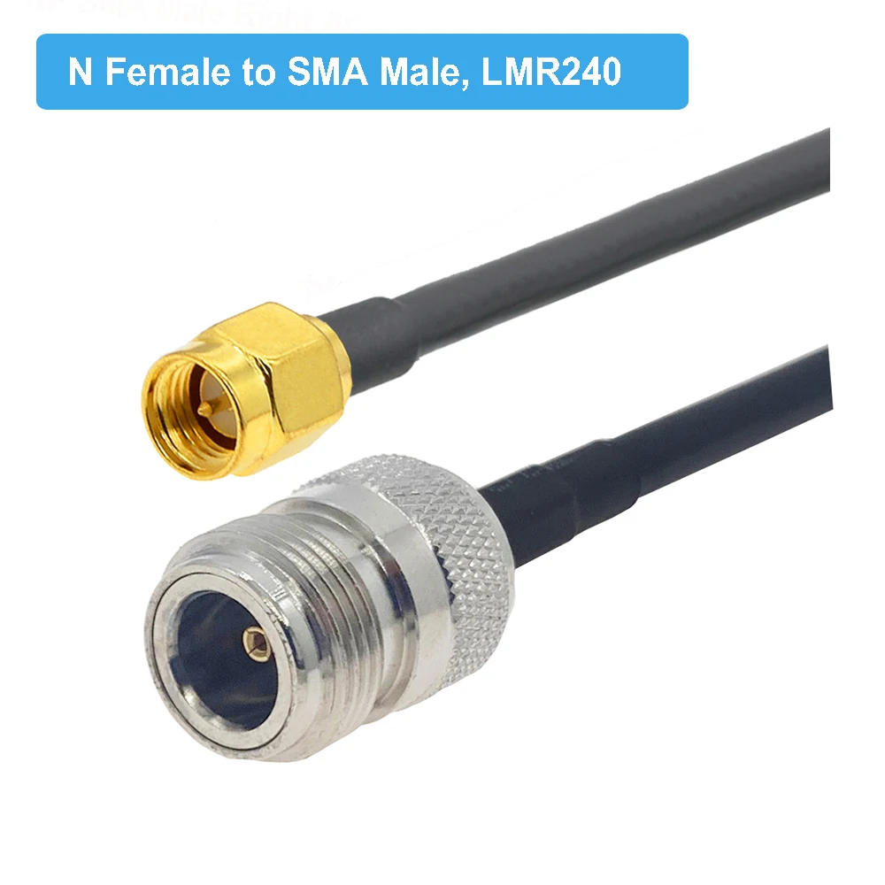 LMR240 Pigtail N Female to SMA Male Plug RF Adapter 50ohm 50-4 Cable RF Coaxial Jumper 4G 5G LTE Extension Cord 50CM~50M