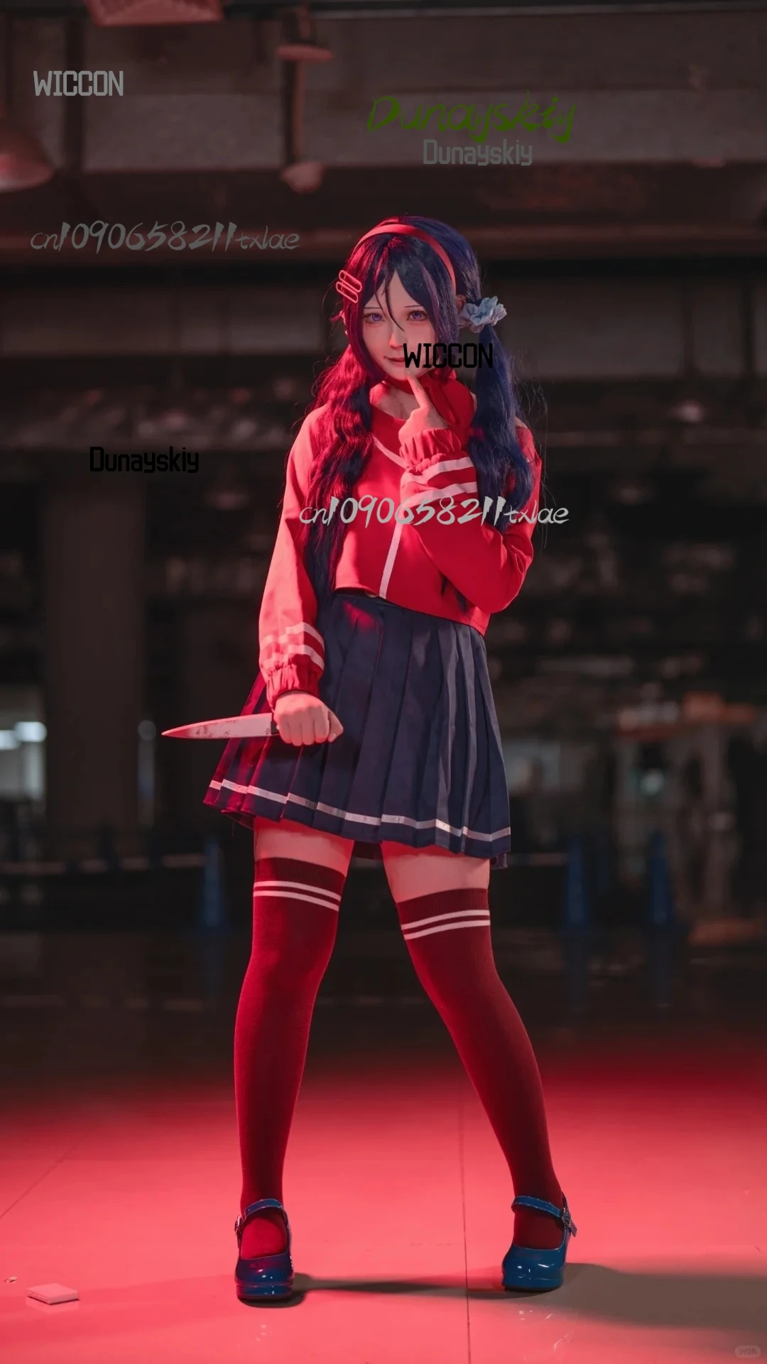 Yandere Dokii Cyberpunk MiSide Monika Sone Miyuki أزياء تنكرية ملحقات شعر مستعار JK زي مدرسي جيراي كي أزياء الهالوين التأثيرية