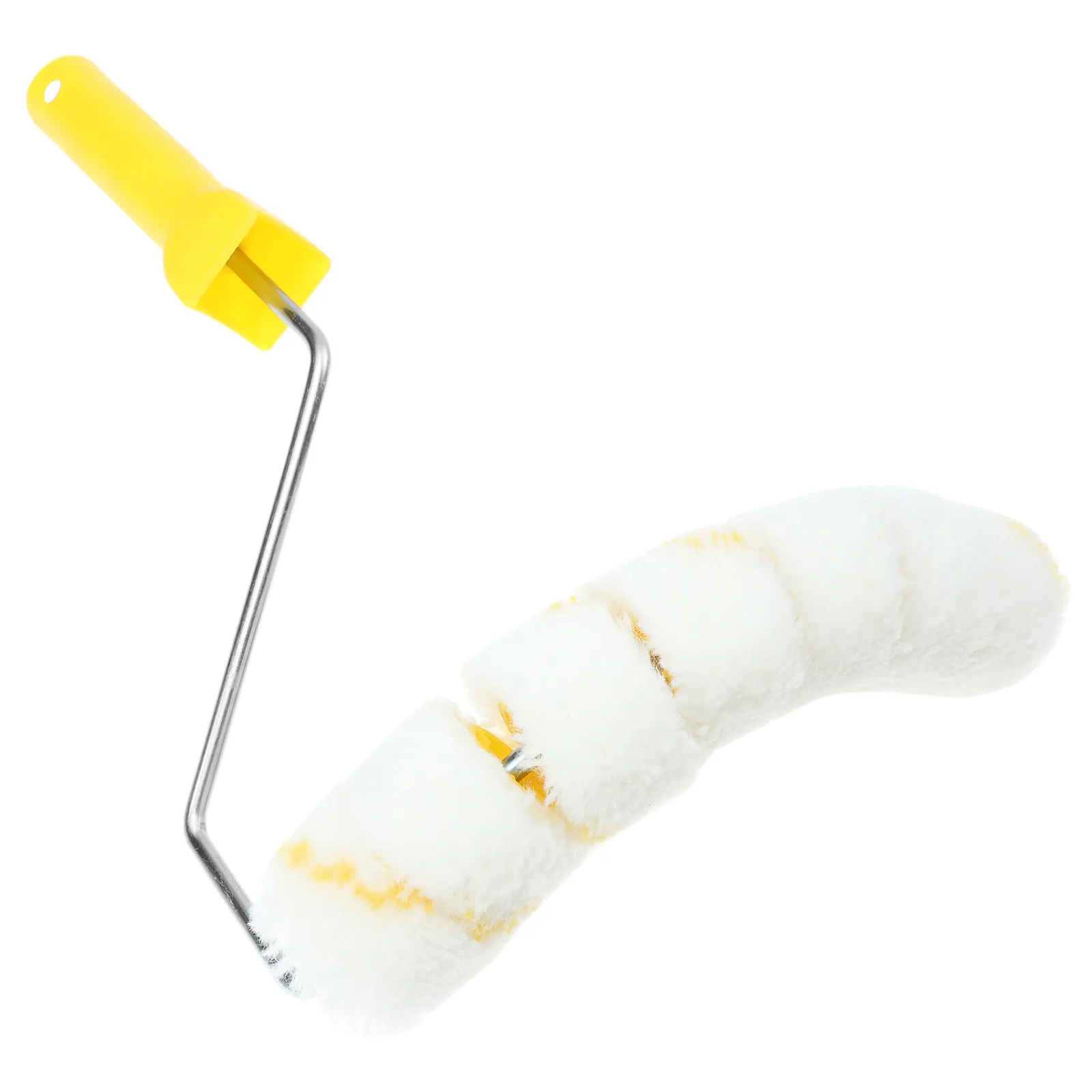 7-Wheel Tube Paint Roller Brush High-Capacity Even Coverage Easy-Grip Handle for Natural Gas Water Pipes Scaffolding Painting