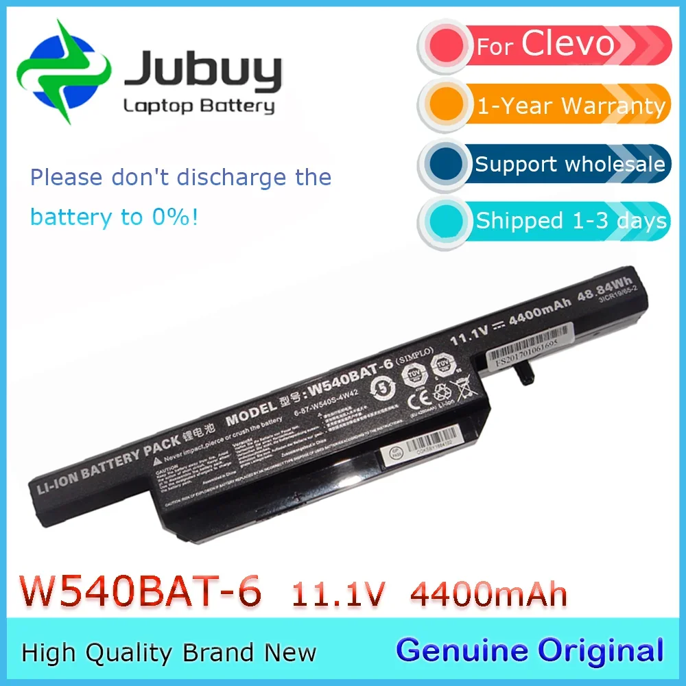 

W540BAT-6 11,1 В 4400 мАч оригинальный аккумулятор для ноутбука Clevo W550SU1 W540EU W54EU W550 W550EU W55EU W540 и т. д.