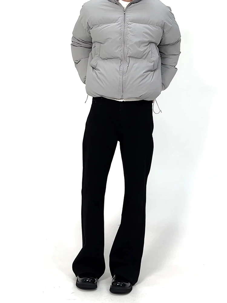 Bla Slim Fit Knife  Denim Jeans Men's Autumn Winter American High Street Vibe Fce Lined Slimming High Waist Flared P...