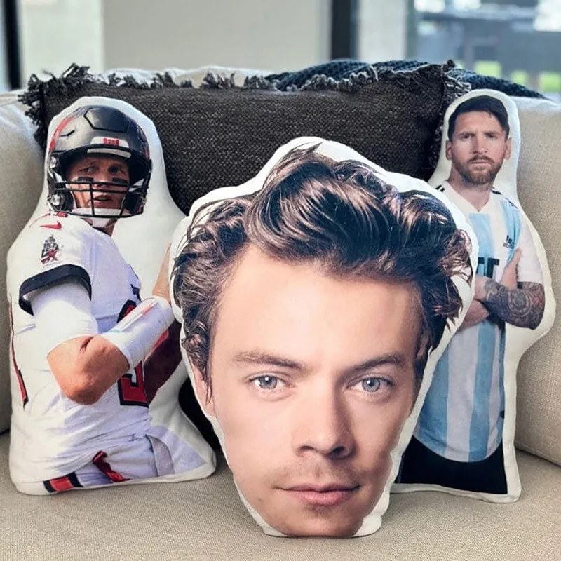Custom Face Pillow Personalized Photo Throw Pillow Doll Gifts for Kids Women Men Birthday Christmas Sofa Decoration Cushion