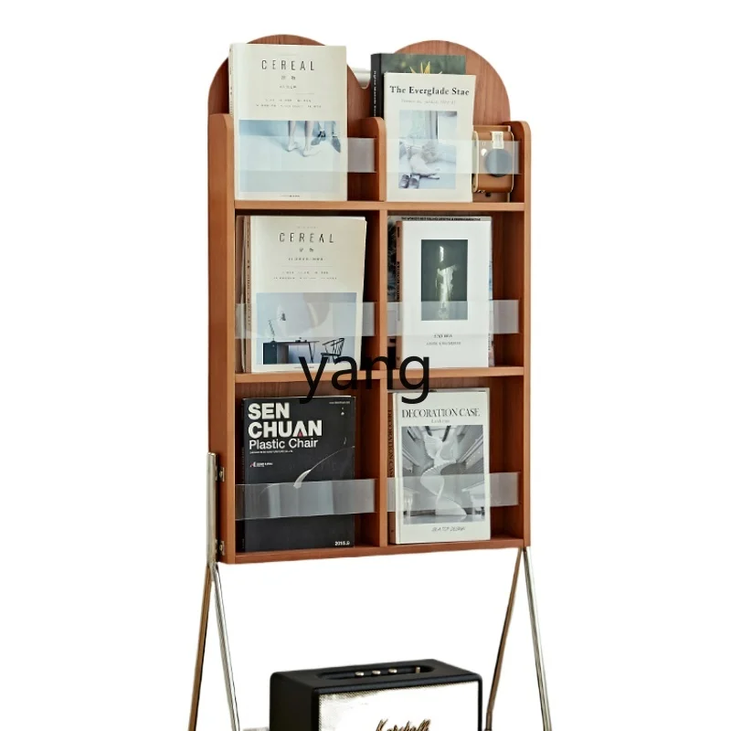 LH ortaçağ kitaplık okuma ekranı katı ahşap dergi raf küçük daire oturma odası balkon depolama