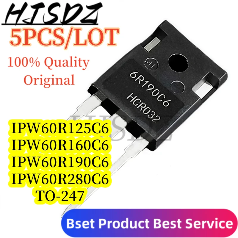 MOS efecto de campo 【5PCS/LOT】TO-247 paquete IPW60R125C6 IPW60R160C6 IPW60R190C6 IPW60R280C6 6R125C6 6R160C6 6R190C6 6R280C6