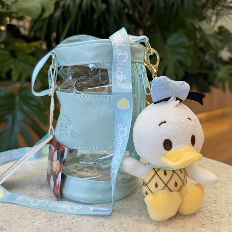 Disney-bolso de hombro cilíndrico transparente, muñeco de peluche de dibujos animados de pato Donald Fauntleroy, bolso de ocio de Anime Kawaii, Minnie, nuevo, 2023