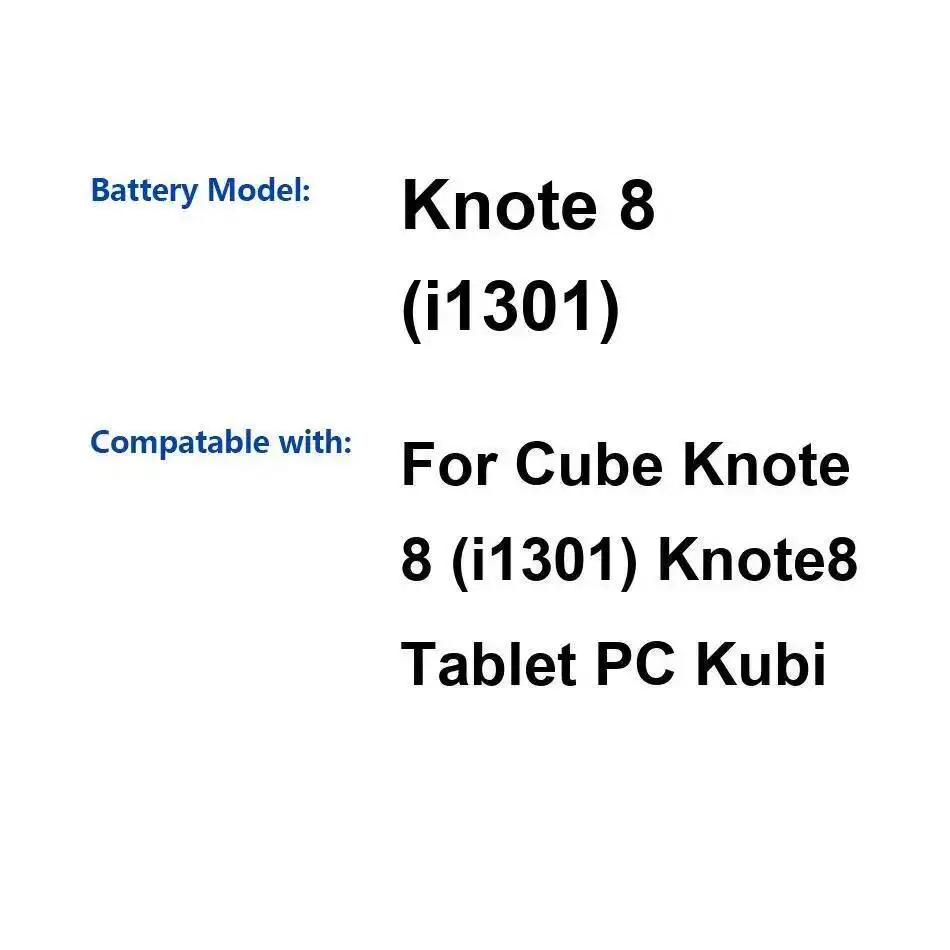 

Высокосовместимый аккумулятор для ноутбука 5500 мАч для планшетного ПК Alldocube Cube Knote 8 I1301 Knote8