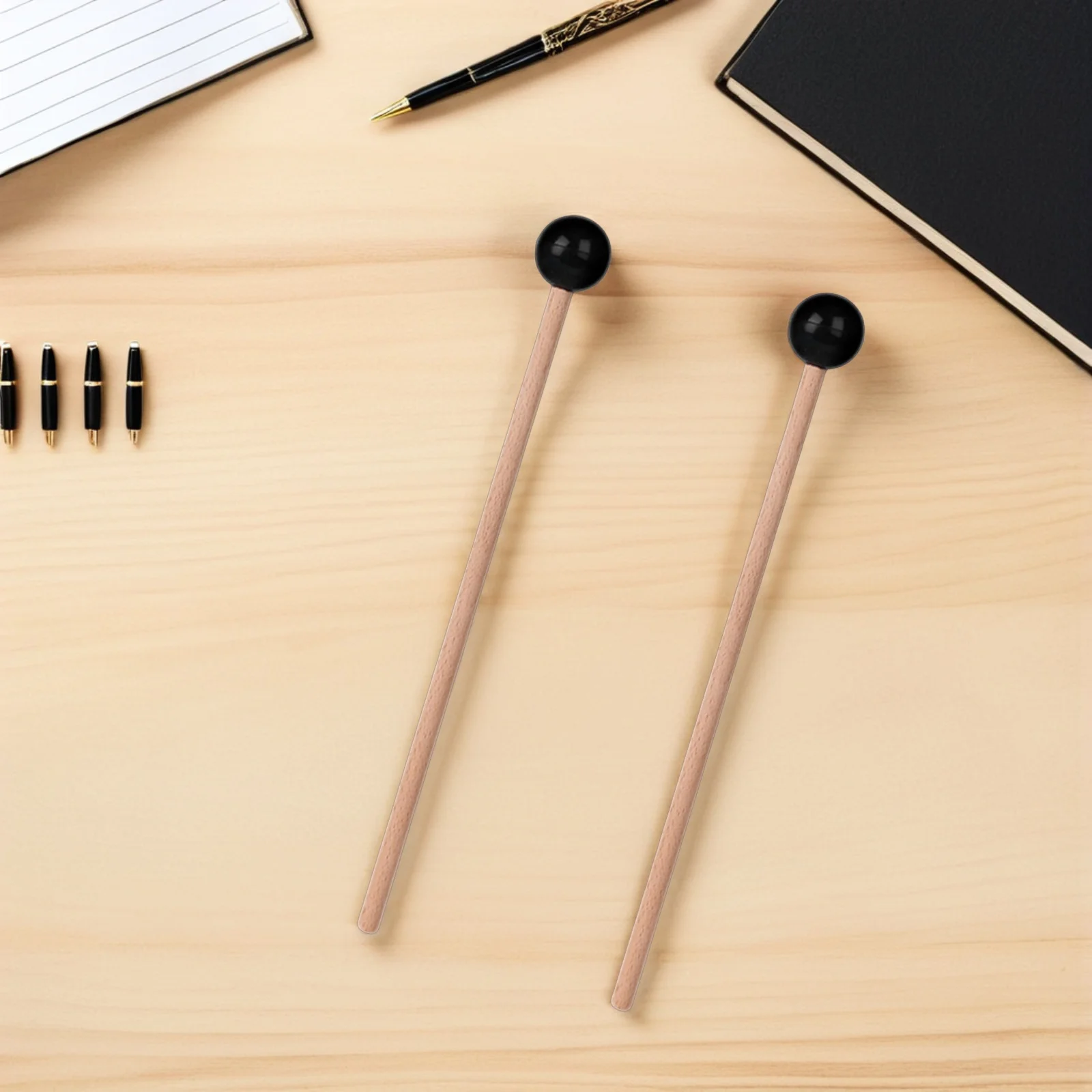 

2pcs Steel Wood Handle Compact Rubber For Marimbas Xylophone Bell Tongue Drum Sticks Musical Instrument Mallets Drum Percussion
