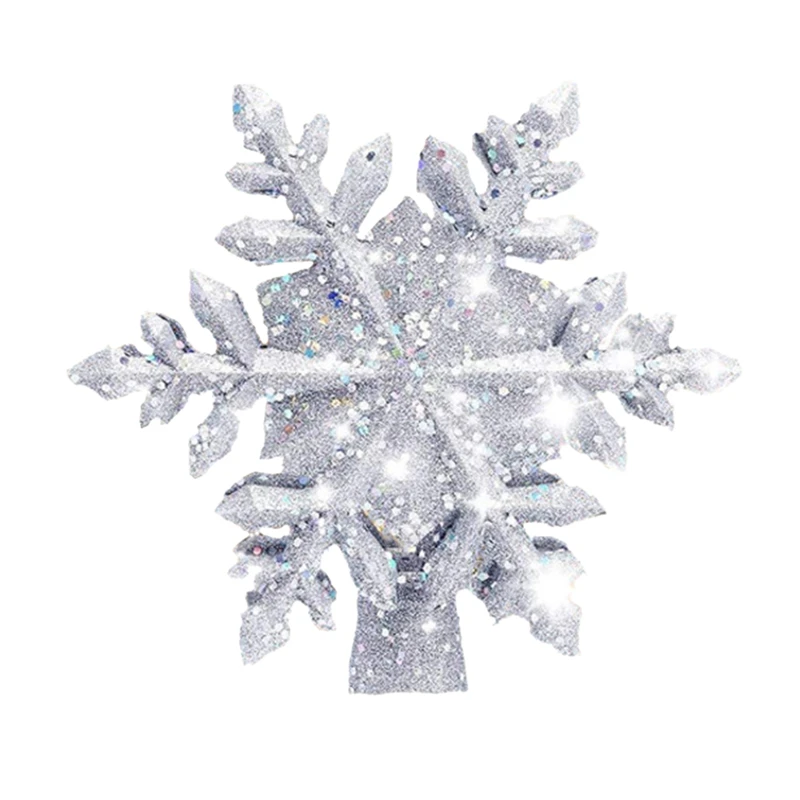 Christmas Star Trees Topper with Built-in Led Snowflake Projector Lights Snowflake US Plug-A50M