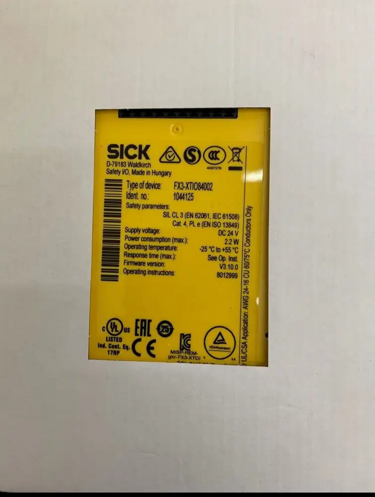 

SICK FX3-XTIO84002 V3.10.0 Safety Relay Flexi Soft I/O Controller Module 1044125