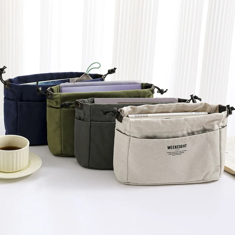 

Разделитель для сумки, органайзер-тоут, хлопковая парусиновая сумка-органайзер, вставка-органайзер для сумки, очень большой органайзер-вставка для кошелька