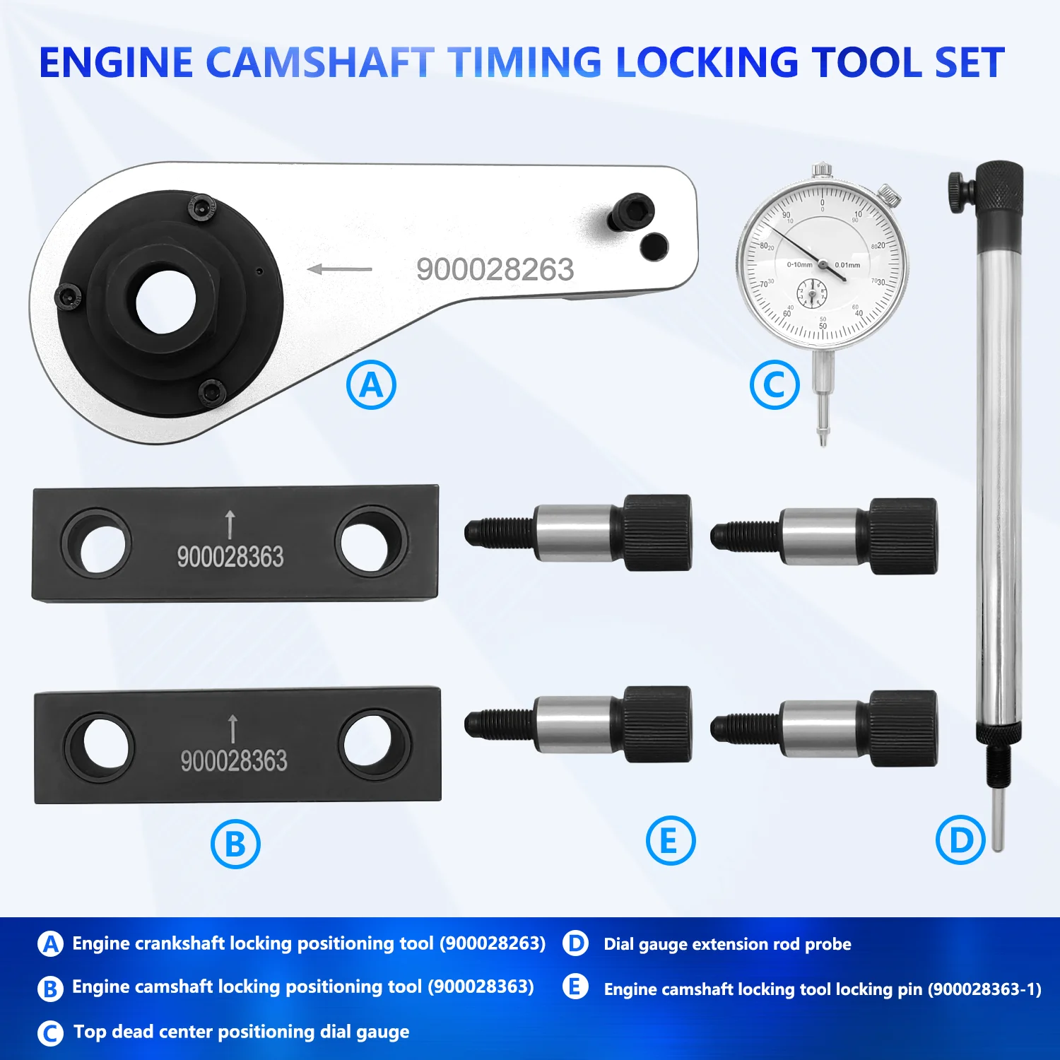 Engine Timing Tool Kit for Maserati Ghibli President Levante 3.0T M156C Engine Camshaft Locking Tool, 900028263 900028363