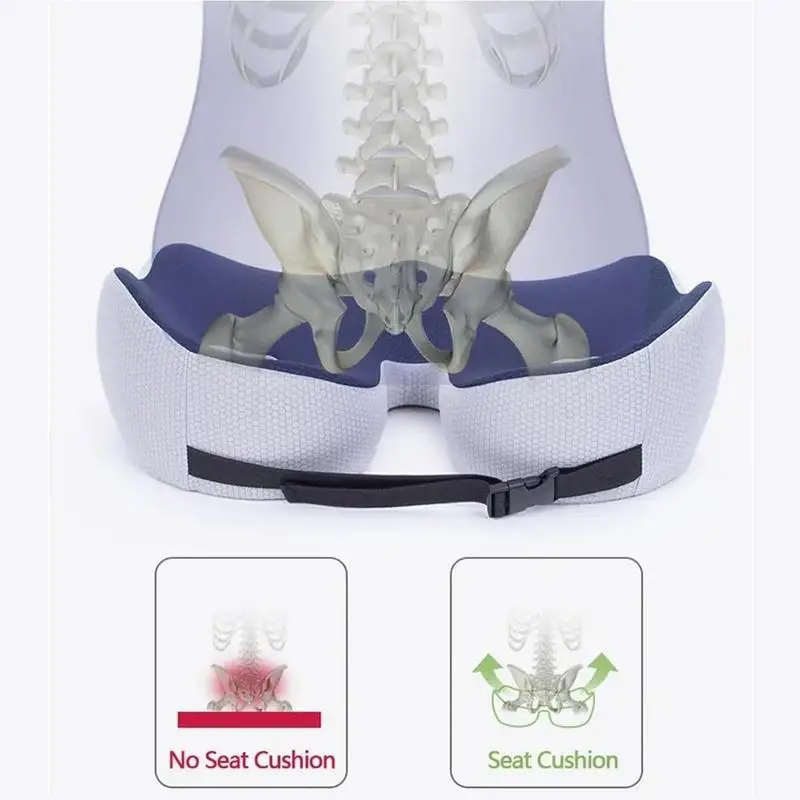 Cushion Non Slip Orthopedic Memory Foam Prostate Cushion for Tailbone Sciaticaback Pain Relief Comfort Chair Car Seat