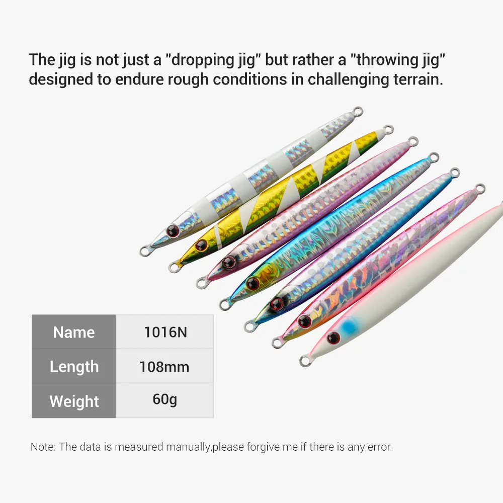 NOEBY Longtom المعادن تهزهز الصيد إغراء 60 جرام الشاطئ القفز بطيئة القفز الطعم الثابت المياه المالحة في الشاطئ البحر القاروص الصيد السحر