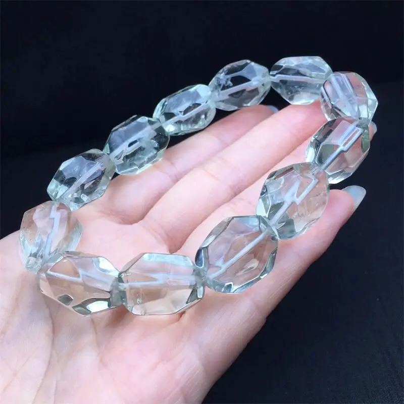 

Natural Freeform Green Quartz Bracelet For Women Men Love Gift Crystal Beads Strands Jewelry Gift 1PCS