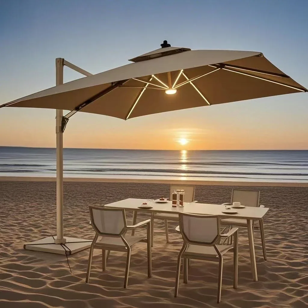 Factory Customizable 3m Outdoor Sunshade Umbrella Waterproof UV Protection Five Years Colorfast High Quality Low Price
