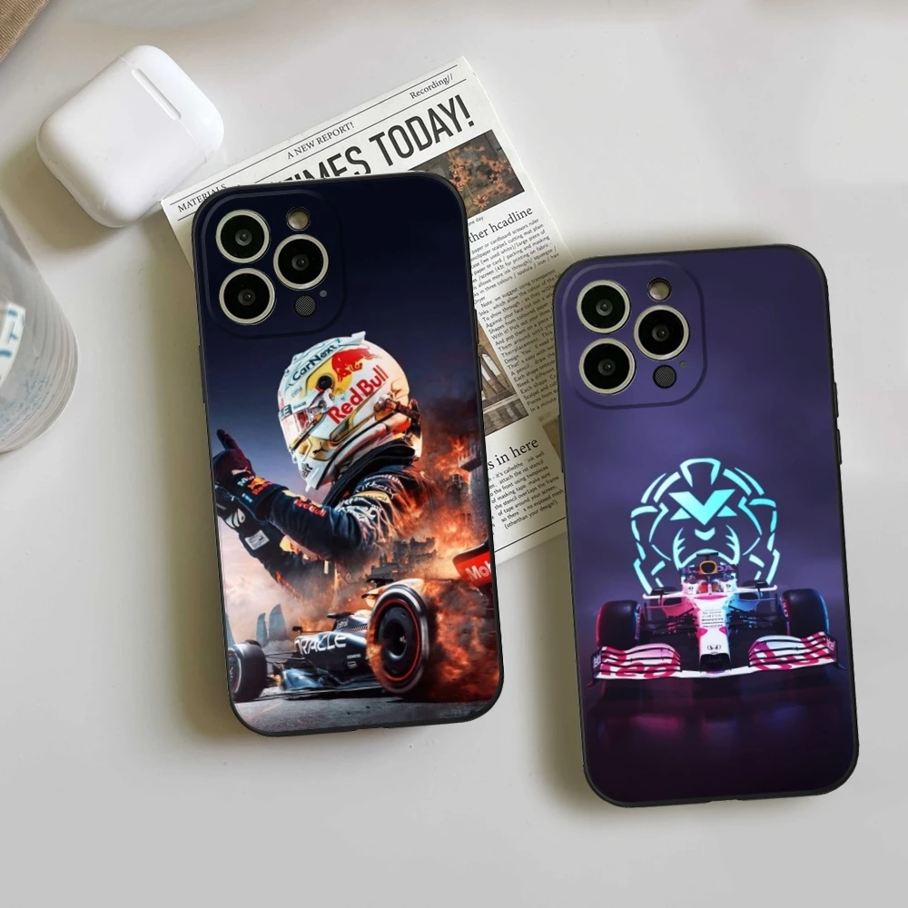 Sport Car Max-Verstappens F1 Phone Case for Iphone 15 14 12 11 13 Pro Max Mini X XR XS 7 8 Max SE 2020 Soft Dark Skeleton Phone