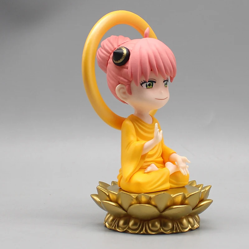 Anime Kawaii Spy X Family Figurines Action Buddha Anya Forger Figures Cartoon Model 12cm PVC Collection Decoration Toy Gift