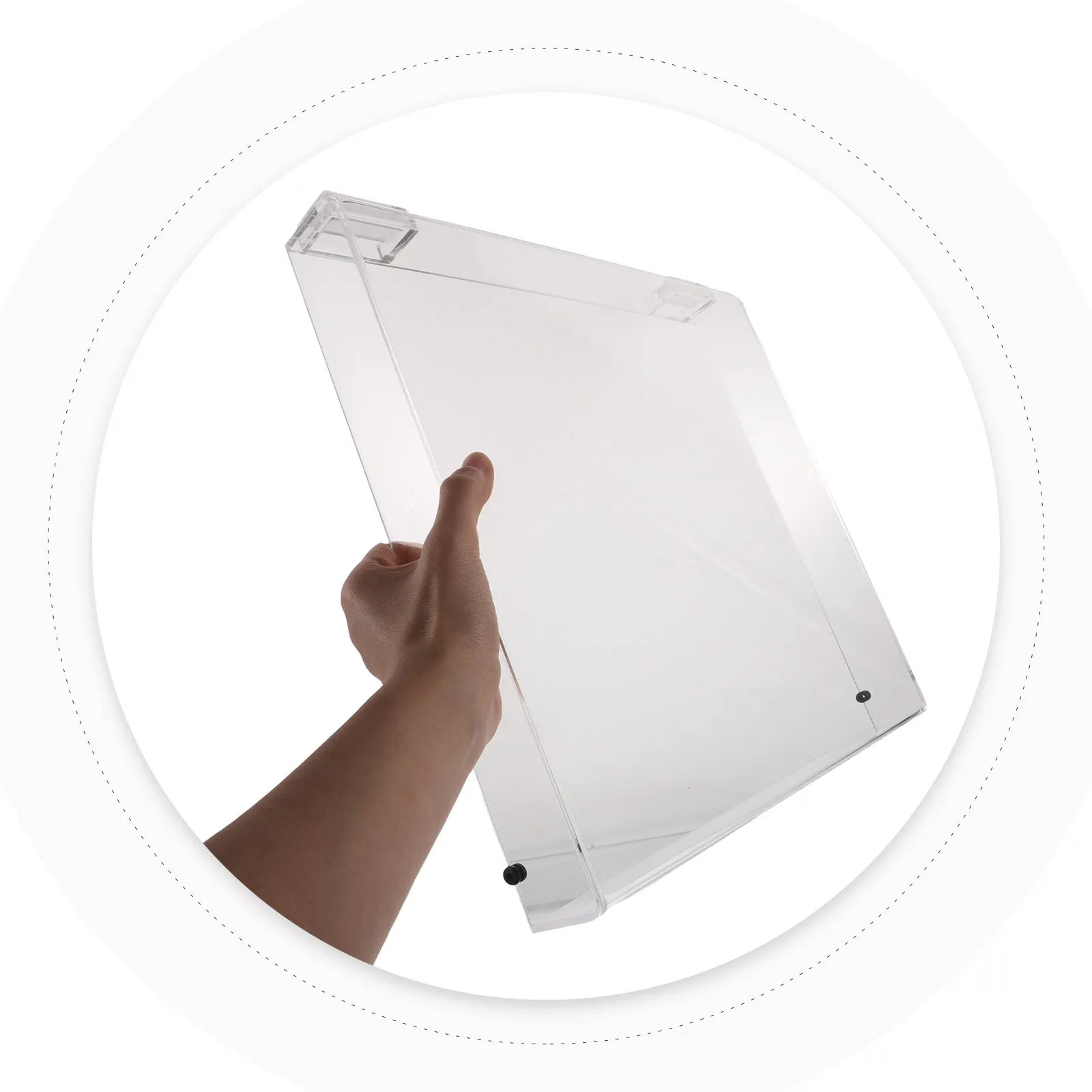 Clear Acrylic Turntable Dust Cover Removable Hinged Vinyl Record Player Protector Compatible At-Lp60x Vintage