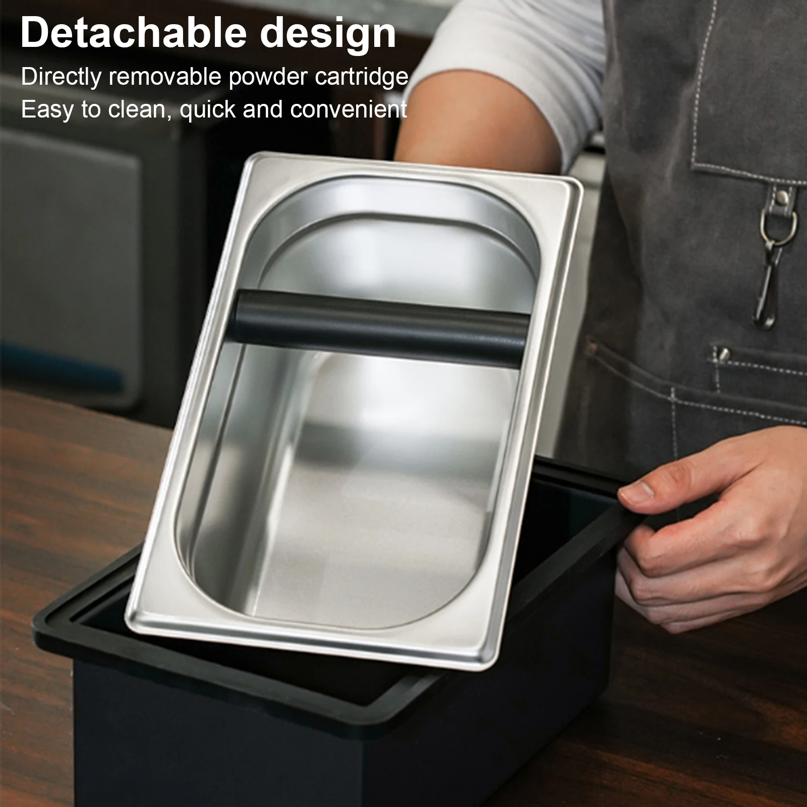Knock Box per caffè in acciaio inossidabile per caffè Espresso secchio per scorie rimovibile caffè strumenti per la casa accessori per caffetteria
