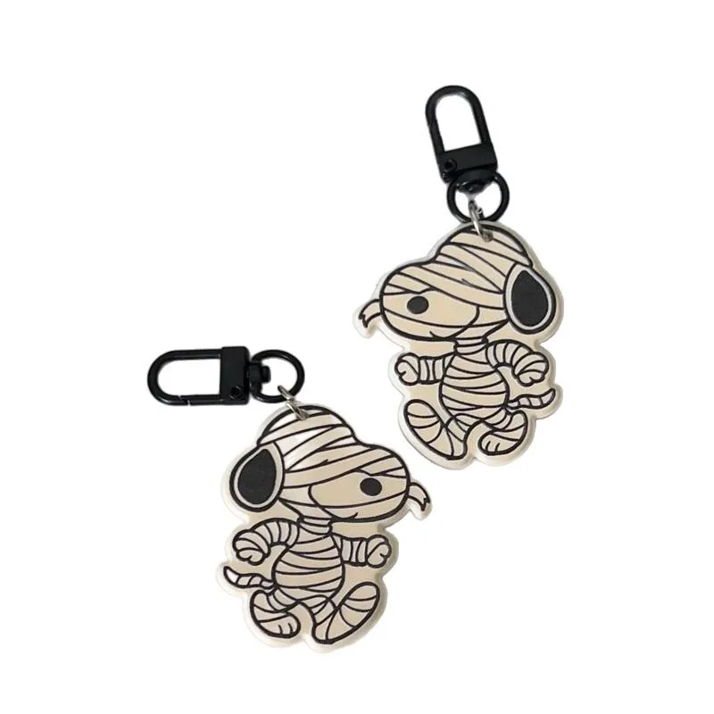 

New Snoopy Double Sided Acrylic Keychain Cute Cartoon Bag Pendant Backpack Decor Funny Accessories Gift for Friends