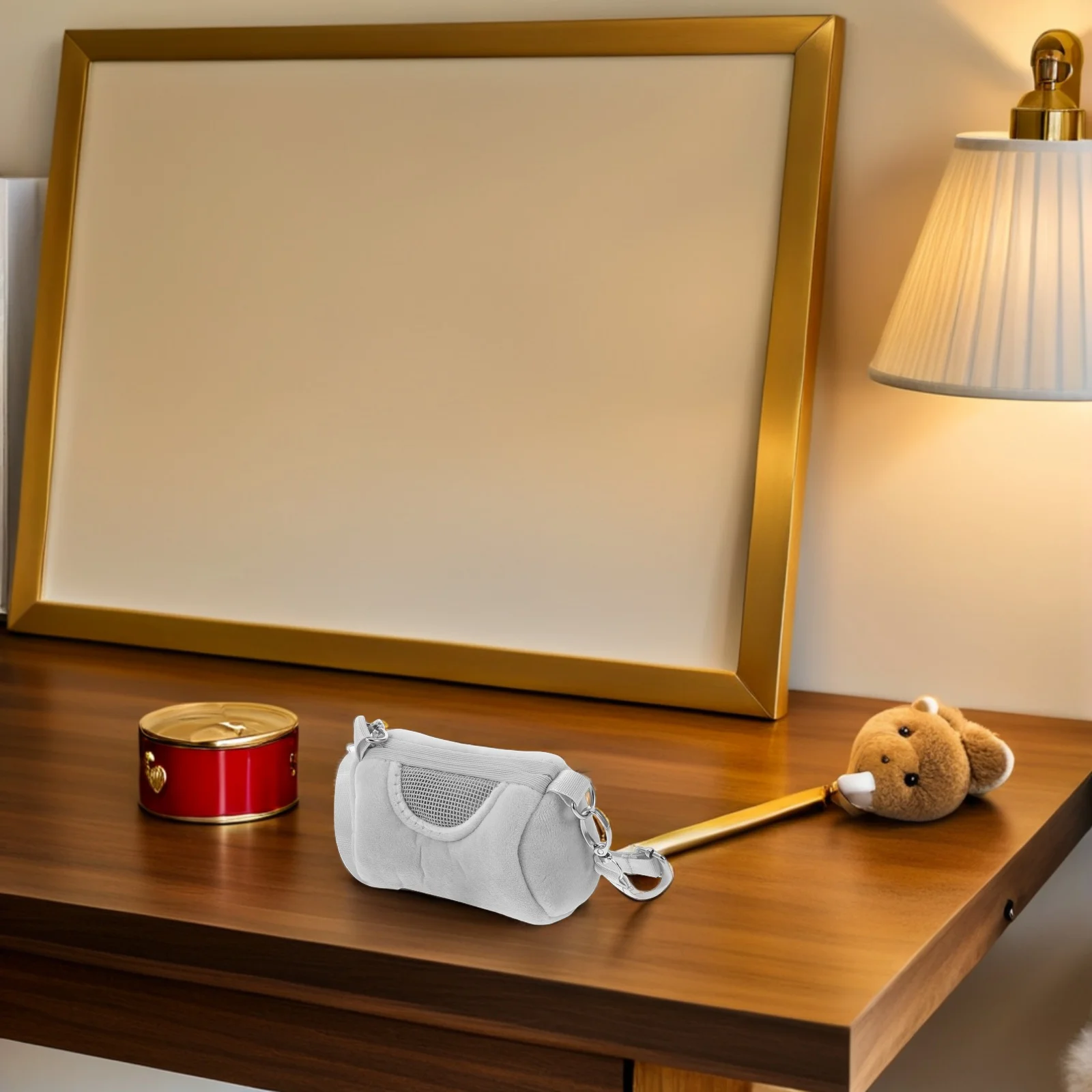 

Guinea Pig Carrier Bag Grey Small Animal Adjustable Pouch Portable Travel Cozy Cat Nest Sleeping Bag Warm Pet Travel Pouch