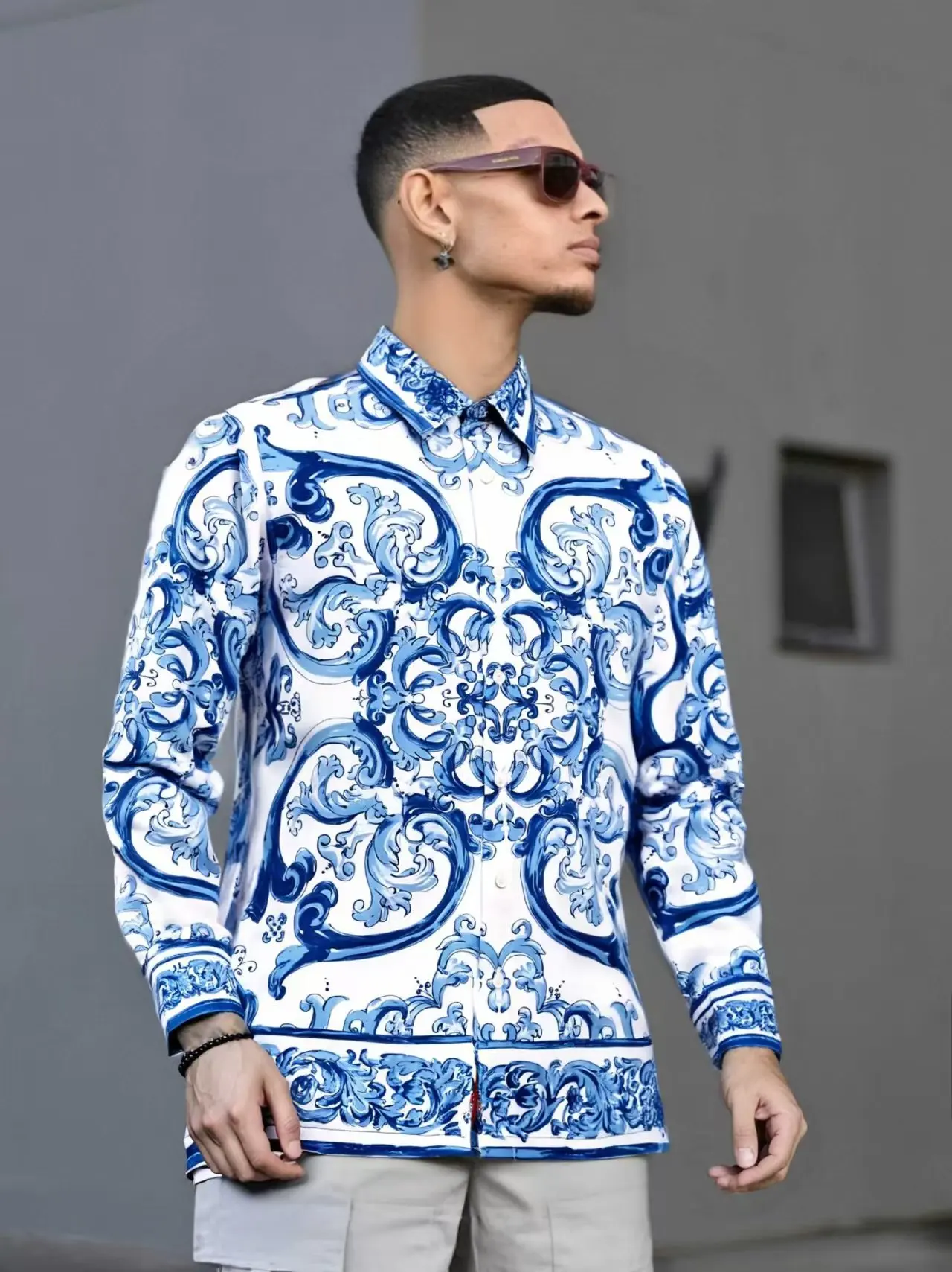 

Fashion Men Shirts 2025 Popular European Design Party Style Men's Clothing Camisas Masculino Ropa De Hombre Mens Clothes Top