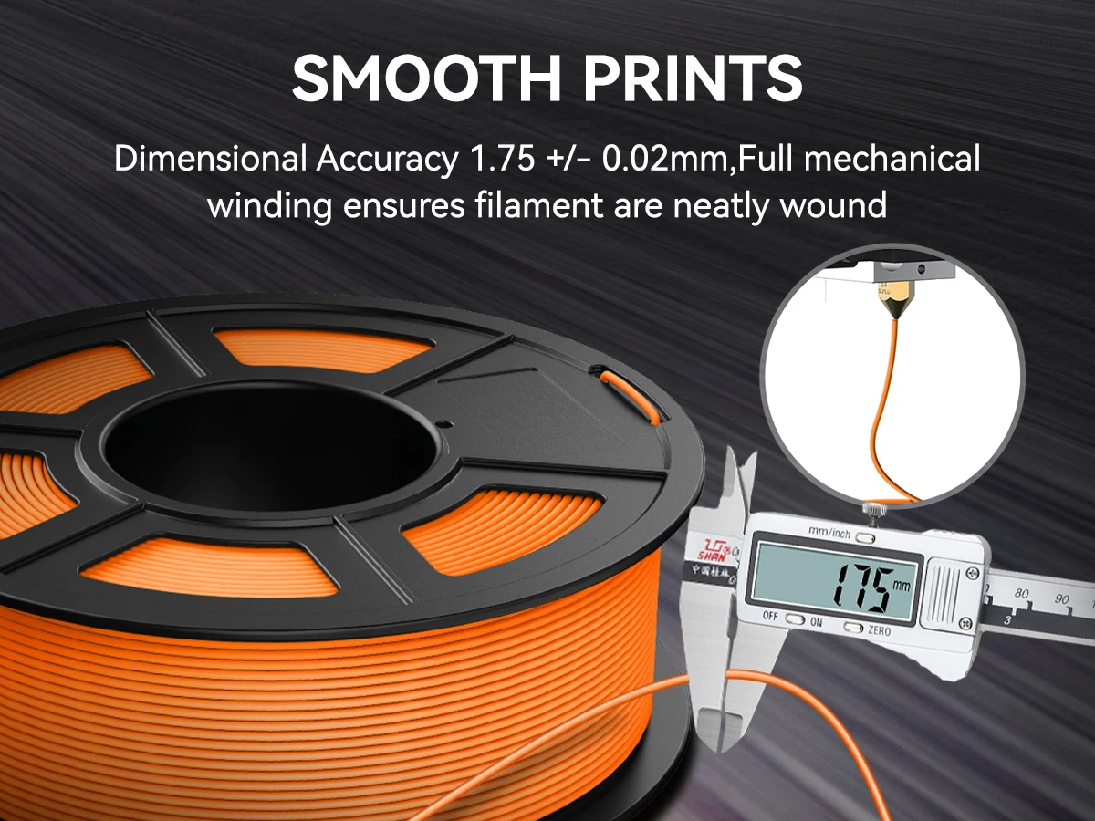 TECBEARS Hochgeschwindigkeits-Matt-PETG 3D-Filament 1,75mm 5KG PETG 600mm/s Sauber Gewickelt Mehrfarbig FDM 3D-Drucker Materialien DIY Geschenk – Detail 14