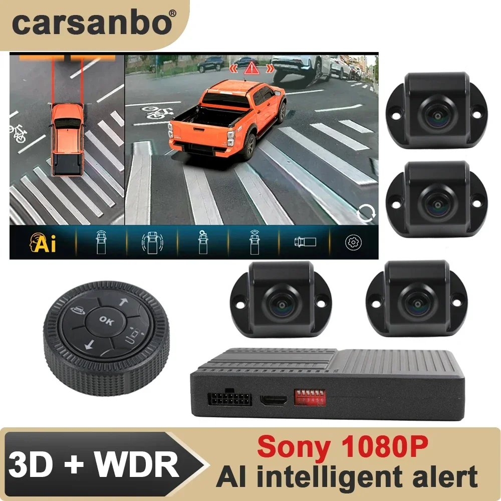 Ford Pickup Truck 360 Degree 3D Bird Eye View Camera System 360 Parking Monitor HD 1080P AI split machine with Sony 307 camera