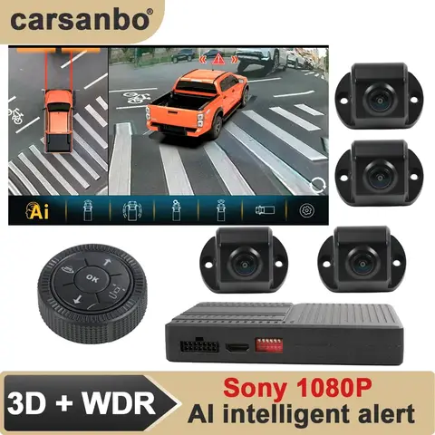 포드 픽업 트럭 F150 F250 F350 3D Ai 360 버드 아이 뷰 카메라 시스템, 360 주차 모니터, HD 1080P, 소니 307 카메라