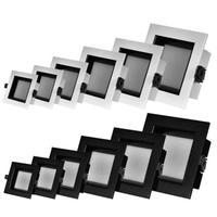 Anti-Glare Square Recessed LED Dimmable Downlight COB7W 9W 12W 15W18W 24W LED Spot light Ceiling Lamp AC85-265V indoor lighting