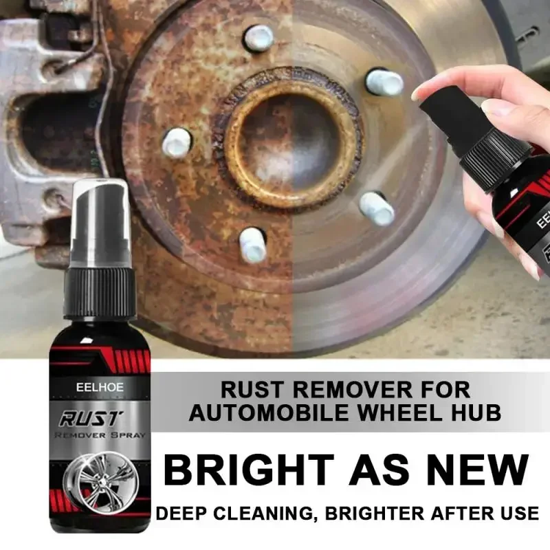 30ml Car Rust Remover Spray Metal Surface  Paint Car Maintenance  Powder Cleaning Super Rust Remover Multi-Purpose