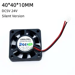 COOLCOX DC5V 24V 4010 40*40*10mm Cooling Fan Hydrau Bearing Silent For South and North Bridge Chip 3D Printer Fan 2wires