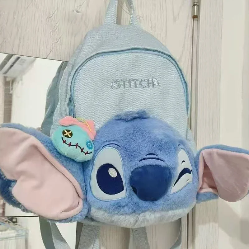 Nouveau point Kawaii dessin animé en peluche sac à dos bleu drôle dessin animé grande capacité étudiant sac à dos rentrée scolaire saison