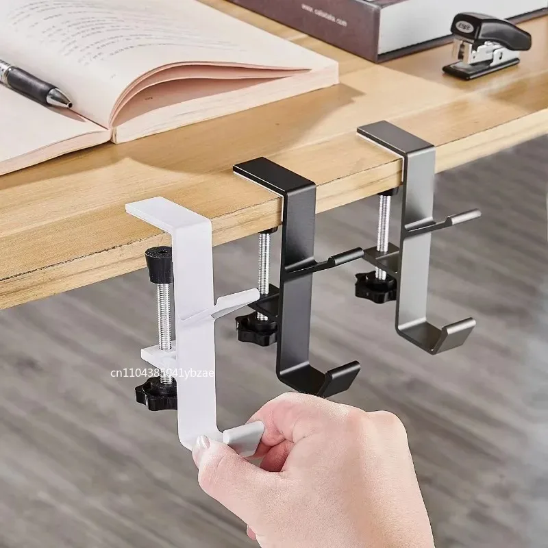 Adjustable Desk Edge Hook Gaming Headset Desk Bag Hanger Key Backpack Storage Hanging Hook Punch-free Home Office Organizer