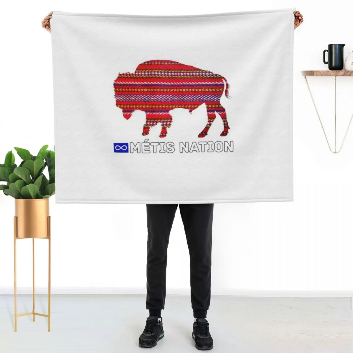 Metis Nation Buffalo Sash Throw Blanket Multi-Purpose Plaid Summer Beddings For Baby Beautifuls Decorative Beds Blankets