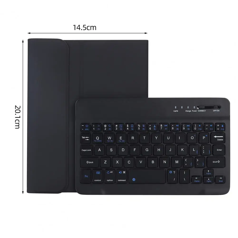 Wireless Keyboard Case Candy Color Bluetooth-compatible Keypad Case with Pencil Holder for iPad Mini 6