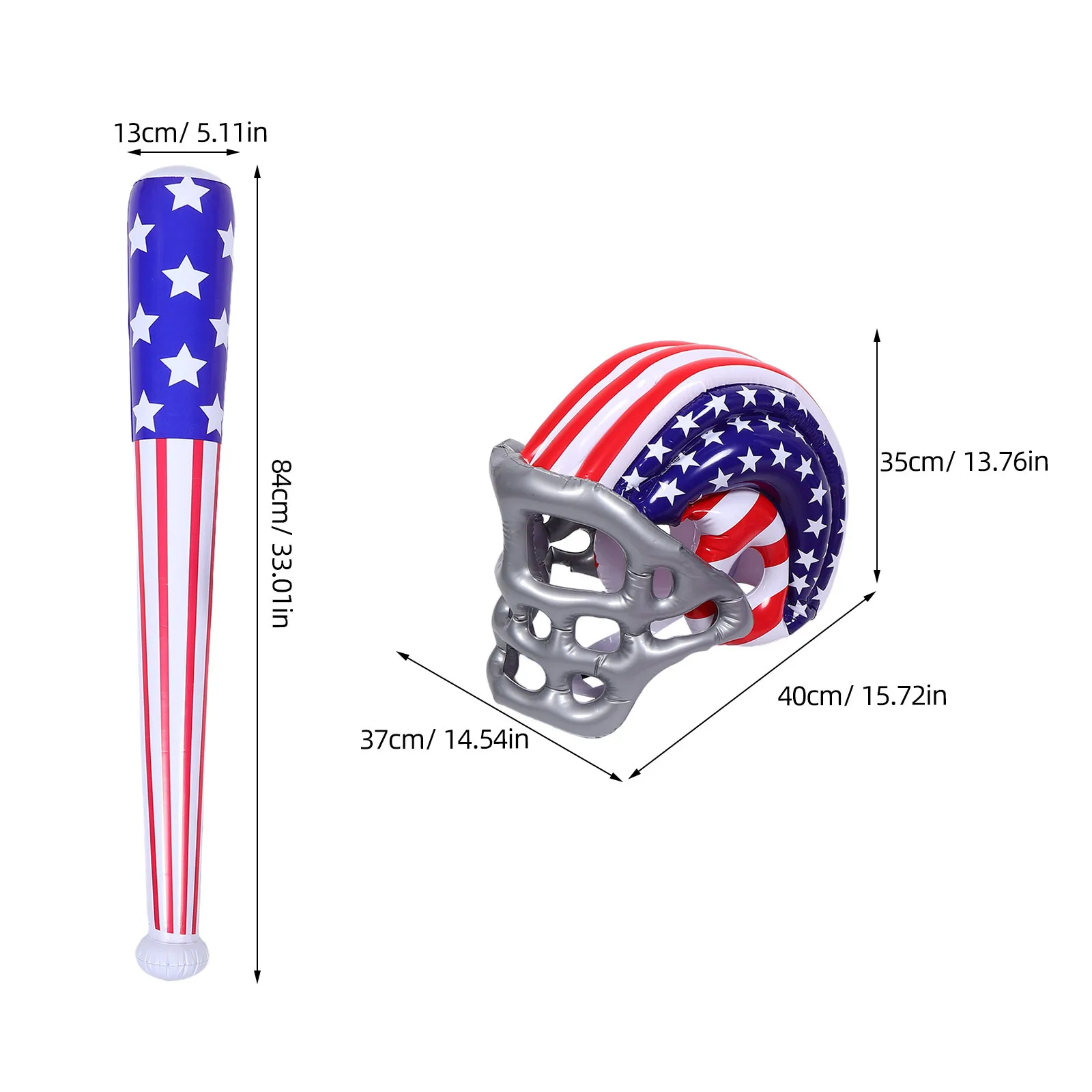 1 ensemble de cadeaux de fête de Baseball, batte de Baseball gonflable, motif de drapeau américain, doux et léger, thème sportif, cadeaux d'anniversaire, piscine