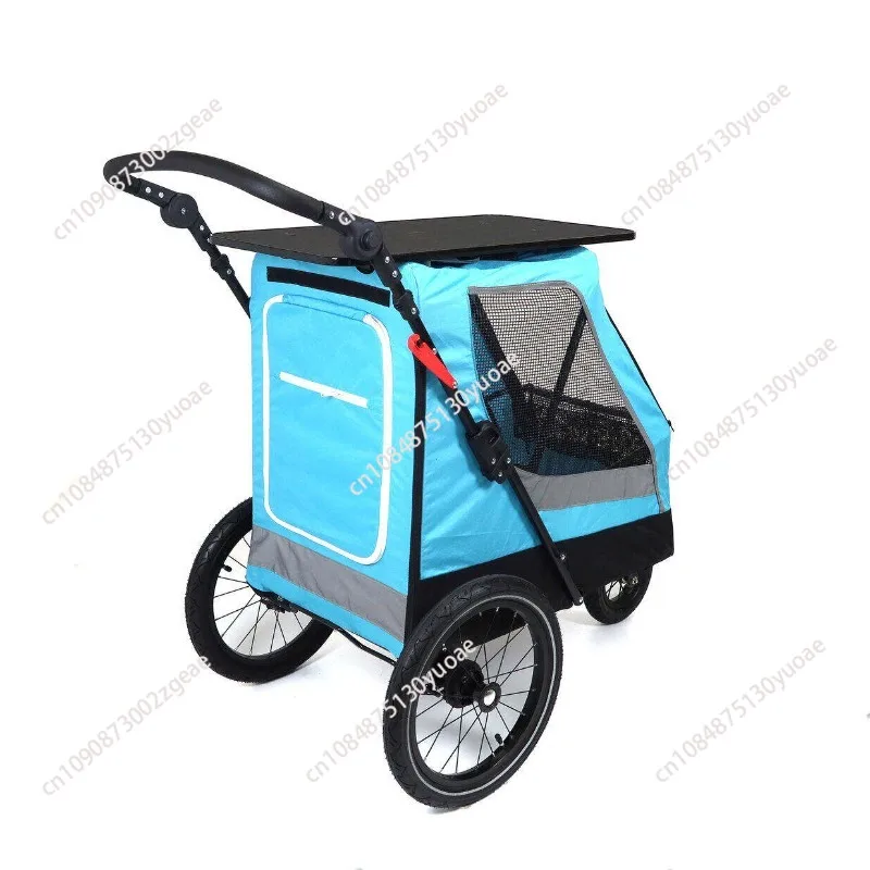 

Roomy and Secure Large Dog Stroller Engineered for Convenient Long-Distance Transport Detachable Trimming Table,Dog show trolley