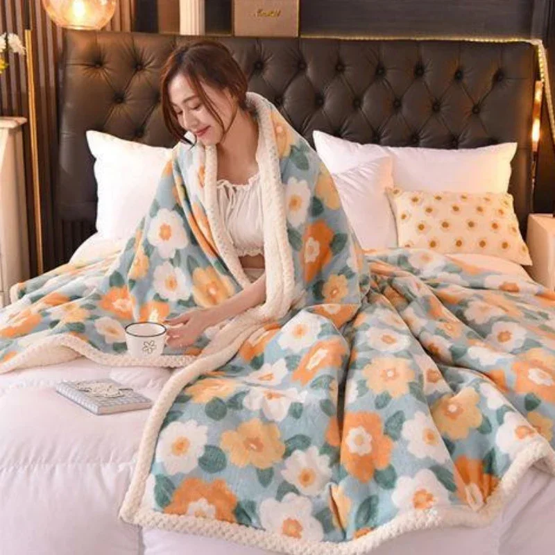 1pc Duvet Cover Winter Thick Warm Imitation Lamb Velvet Quilt Cover Home Textiles Double-sided Plush Queen Size Comforter Cover