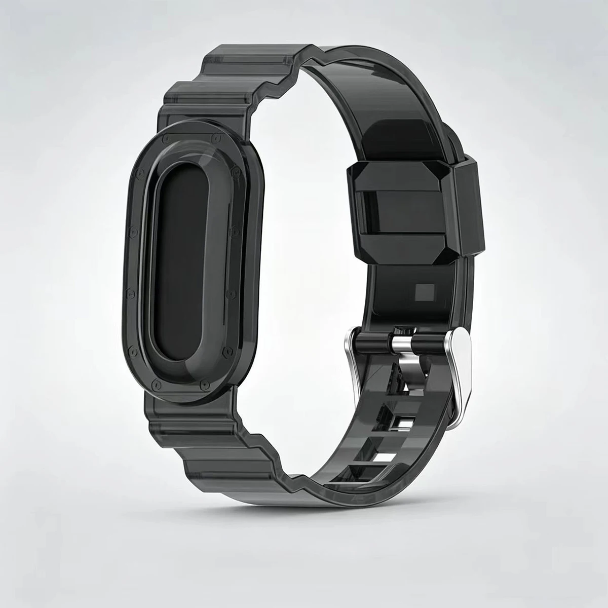 2 In 1 Clear Case Silicone Band For Fitbit Versa 4 TPU Cover Sweatproof Breathable Adjustable Strap Waterproof watch strap
