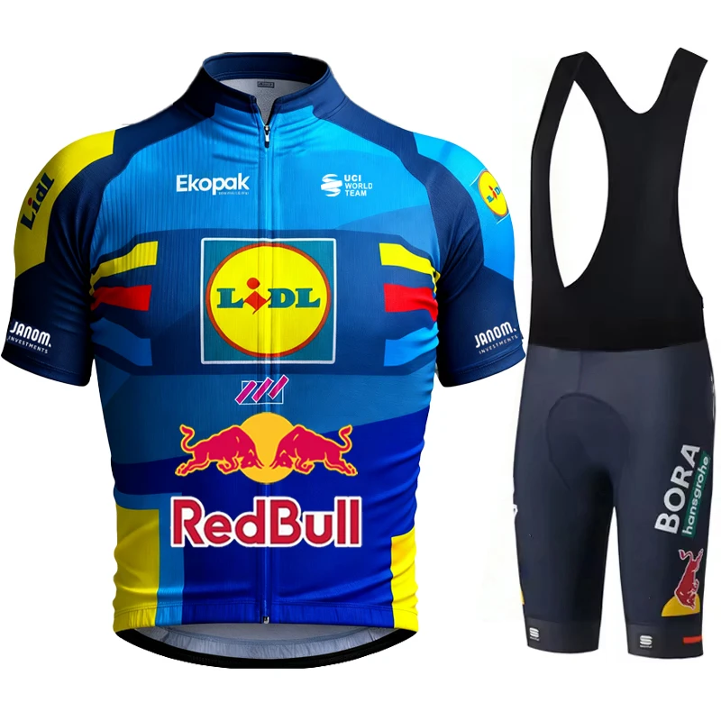 

Men's Cycling Suit Red Bull Uniform Bicycle Outfit Equipment Pants Gel Jersey Set Suits Shorts Sports Clothing Mtb Mens Clothes