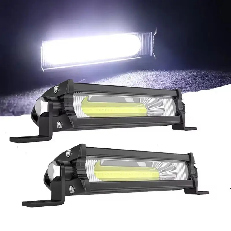 High Bright Waterproof COB LED Driving Lamp 12V 24V 6000K Auto Offroad SUV Truck DRL Spotlight Car Work Headlights
