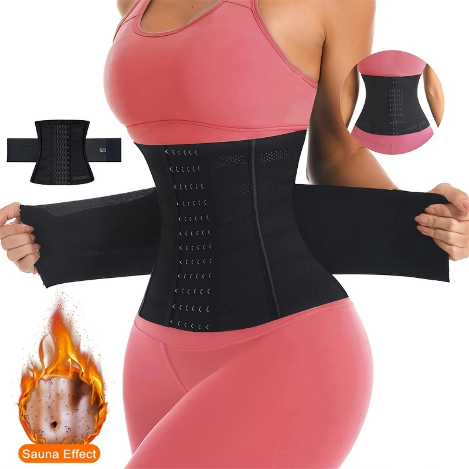 Women's Waist Trainer Trimmer Belt for Tummy Control, Compression Wrap Cincher – Breathable Shapewear & Underwear